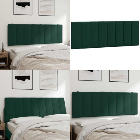 Cuscino Testiera Hanko Verde Scuro 140 cm in Velluto - Cuscino per testiera - Cuscino in velluto
