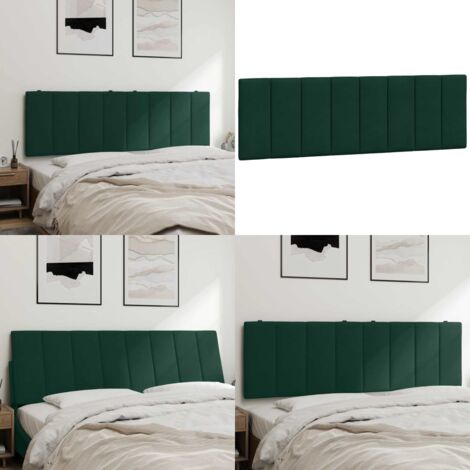 Cuscino Testiera Hanko Verde Scuro 160 cm in Velluto - Cuscino per testiera - Cuscino in velluto