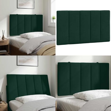 Cuscino Testiera Hanko Verde Scuro 80 cm in Velluto - Cuscino per testiera - Cuscino in velluto