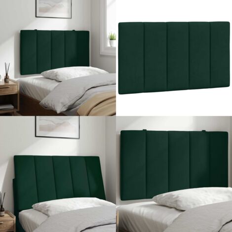 Cuscino Testiera Hanko Verde Scuro 90 cm in Velluto - Cuscino per testiera - Cuscino in velluto