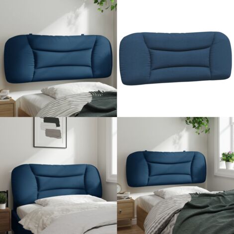Cuscino Testiera Hvar Blu 100 cm in Tessuto - Cuscino per testiera - Cuscino per letto