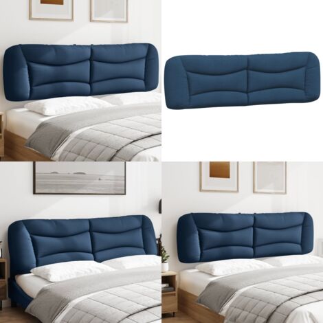 Cuscino Testiera Hvar Blu 180 cm in Tessuto - Cuscino per testiera - Cuscino per letto