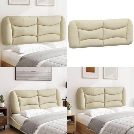 Cuscino Testiera Hvar Crema 120 cm in Tessuto - Cuscino per testiera - Cuscino per letto