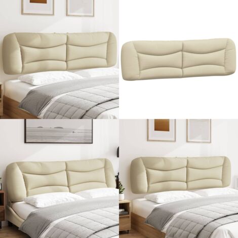 Cuscino Testiera Hvar Crema 180 cm in Tessuto - Cuscino per testiera - Cuscino per letto