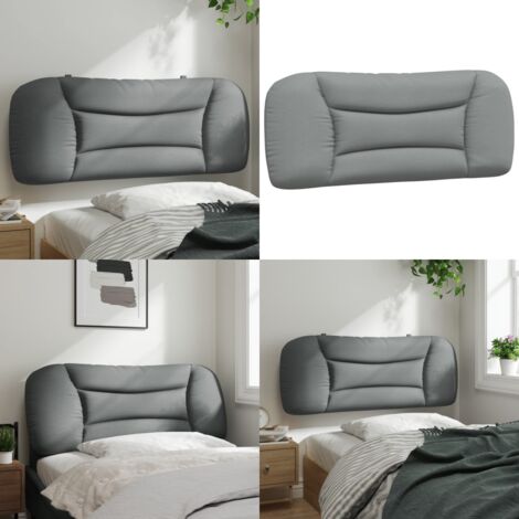 Cuscino Testiera Hvar Grigio Chiaro 100 cm in Tessuto - Cuscino per testiera - Cuscino per letto