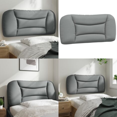 Cuscino Testiera Hvar Grigio Chiaro 80 cm in Tessuto - Cuscino per testiera - Cuscino per letto
