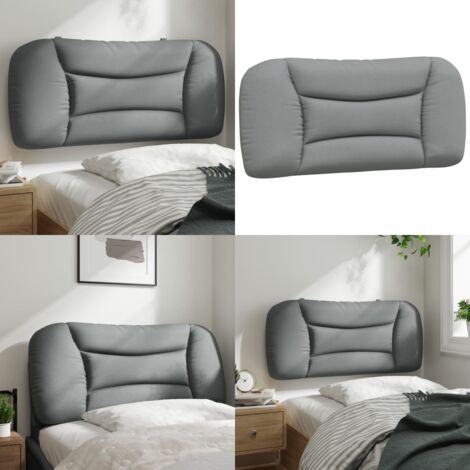 Cuscino Testiera Hvar Grigio Chiaro 90 cm in Tessuto - Cuscino per testiera - Cuscino per letto