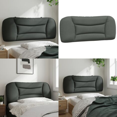 Cuscino Testiera Hvar Grigio Scuro 100 cm in Tessuto - Cuscino per testiera - Cuscino per letto
