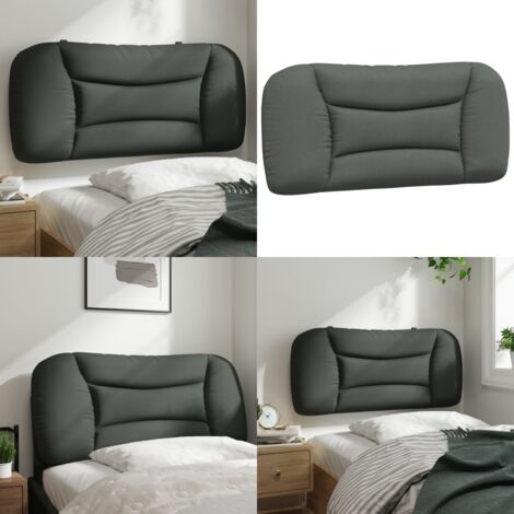 Cuscino Testiera Hvar Grigio Scuro 80 cm in Tessuto - Cuscino per testiera - Cuscino per letto