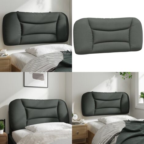 Cuscino Testiera Hvar Grigio Scuro 90 cm in Tessuto - Cuscino per testiera - Cuscino per letto