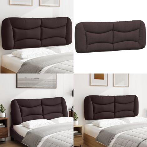 Cuscino Testiera Hvar Marrone Scuro 140 cm in Tessuto - Cuscino per testiera - Cuscino per letto