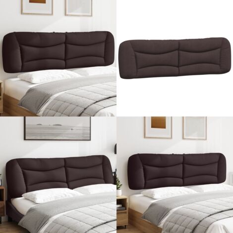 Cuscino Testiera Hvar Marrone Scuro 180 cm in Tessuto - Cuscino per testiera - Cuscino per letto