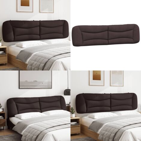 Cuscino Testiera Hvar Marrone Scuro 200 cm in Tessuto - Cuscino per testiera - Cuscino per letto