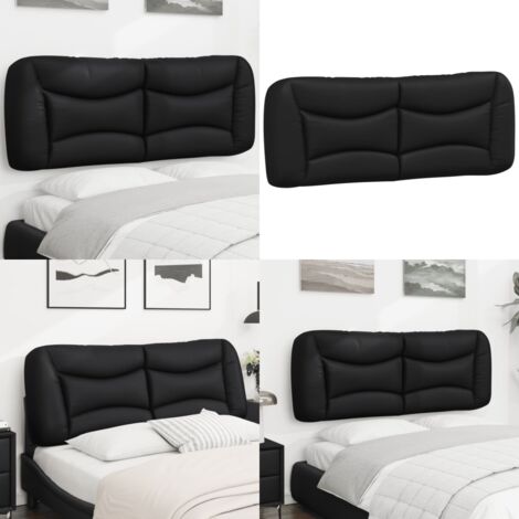 Cuscino Testiera Hvar Nero 120 cm in Similpelle - Cuscino per testiera - Cuscino in similpelle