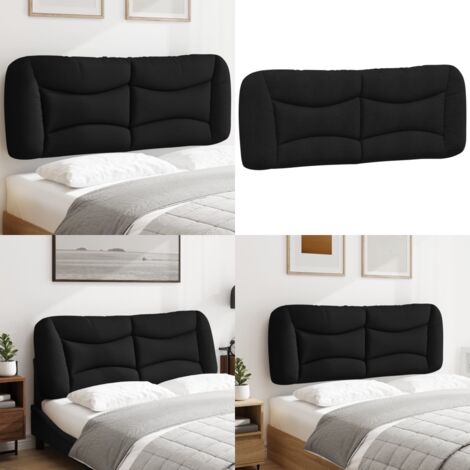 Cuscino Testiera Hvar Nero 120 cm in Tessuto - Cuscino per testiera - Cuscino per letto