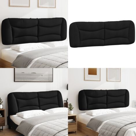 Cuscino Testiera Hvar Nero 160 cm in Tessuto - Cuscino per testiera - Cuscino per letto