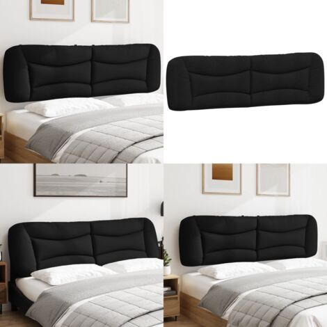 Cuscino Testiera Hvar Nero 180 cm in Tessuto - Cuscino per testiera - Cuscino per letto