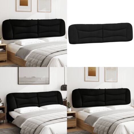 Cuscino Testiera Hvar Nero 200 cm in Tessuto - Cuscino per testiera - Cuscino per letto