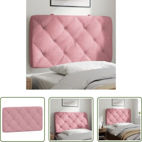 Cuscino testiera in velluto -  Cuscino Testiera Rosa 80 cm in Velluto