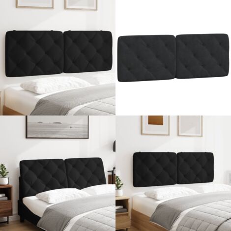 Cuscino Testiera Nero 120 cm in Velluto - Cuscino per testiera - Cuscino in velluto