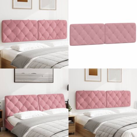 Cuscino Testiera Rosa 180 cm in Velluto - Cuscino per testiera - Cuscino in velluto