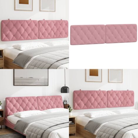 Cuscino Testiera Rosa 200 cm in Velluto - Cuscino testiera in velluto - Cuscino per testiera