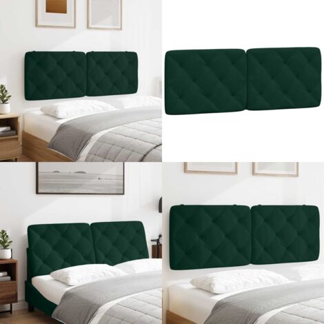 Cuscino Testiera Verde Scuro 120 cm in Velluto - Cuscino per testiera - Cuscino in velluto