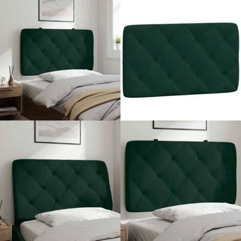 Cuscino Testiera Verde Scuro 90 cm in Velluto - Cuscino per testiera - Cuscino in velluto