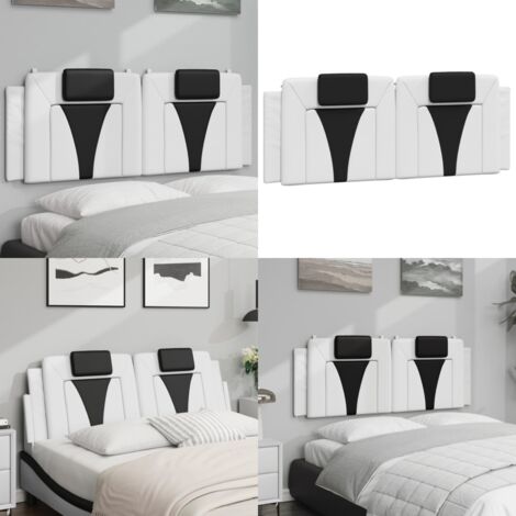 Cuscino Testiera Viana Nero e Bianco 120 cm in Similpelle - Cuscino per testiera - Cuscino in similpelle