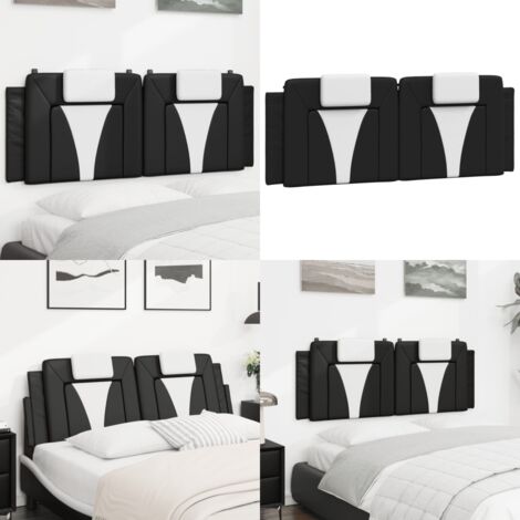 Cuscino Testiera Viana Nero e Bianco 140 cm in Similpelle - Cuscino per testiera - Cuscino in similpelle