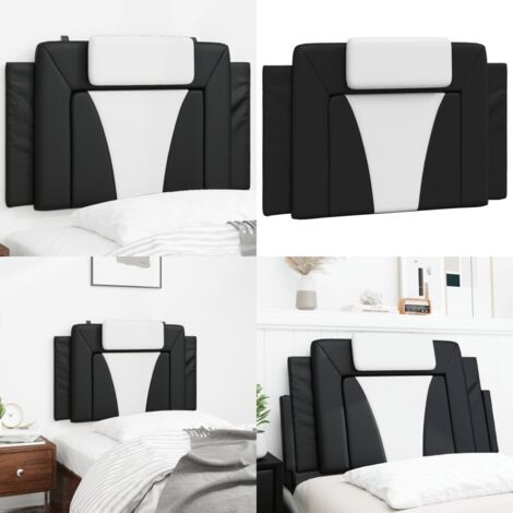 Cuscino Testiera Viana Nero e Bianco 80 cm in Similpelle - Cuscino per testiera - Cuscino in similpelle