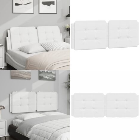 Cuscino Testiera Zadar Bianco 120 cm in Similpelle - Cuscino per testiera - Cuscino in similpelle
