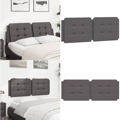 Cuscino Testiera Zadar Grigio 120 cm in Similpelle - Cuscino per testa - Cuscino in similpelle