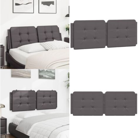 Cuscino Testiera Zadar Grigio 140 cm in Similpelle - Cuscino per testa - Cuscino in similpelle