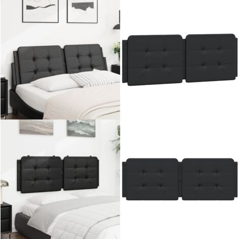 Cuscino Testiera Zadar Nero 120 cm in Similpelle - Cuscino per testiera - Cuscino in similpelle