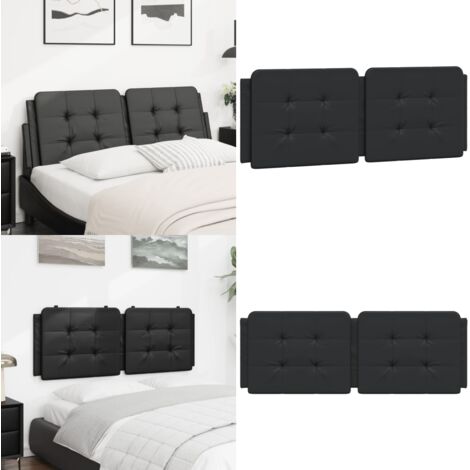 Cuscino Testiera Zadar Nero 140 cm in Similpelle - Cuscino per testa - Cuscino in similpelle