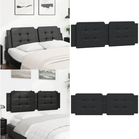 Cuscino Testiera Zadar Nero 160 cm in Similpelle - Cuscino per testa - Cuscino in similpelle