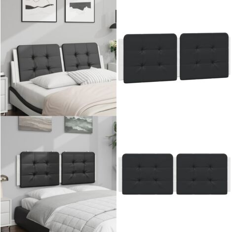 Cuscino Testiera Zadar Nero e Bianco 120 cm in Similpelle - Cuscino per testa - Cuscino in similpelle