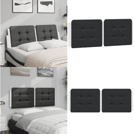 Cuscino Testiera Zadar Nero e Bianco 140 cm in Similpelle - Cuscino per testiera - Cuscino in similpelle