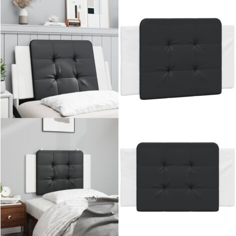 Cuscino Testiera Zadar Nero e Bianco 80 cm in Similpelle - Cuscino per testa - Cuscino in similpelle