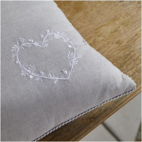 Cuscino - TODAY - CHARME - Chambray x Piccola ricamo Constance - 40 x 40 cm