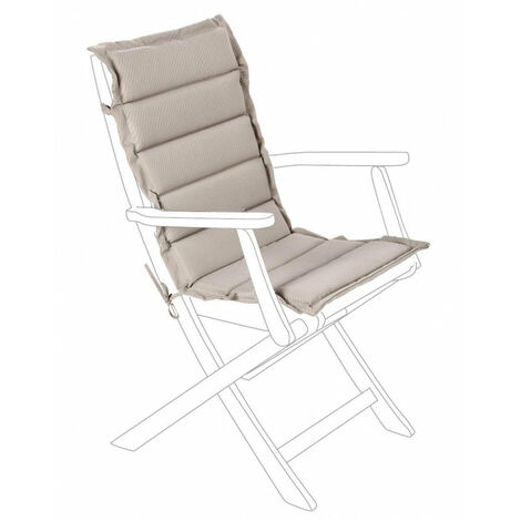 Cuscino Trapuntato Poly230 Beige Schienale Medio in Tessuto per Esterno