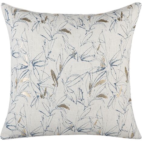 Cushion Floral Pattern 45 x 45 cm Beige ARBOR