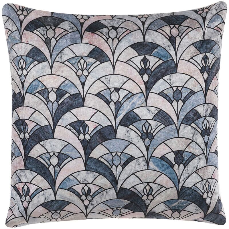 Beliani - Modern Scatter Cushion Multicolour Stained Glass Scale Pattern Koodal