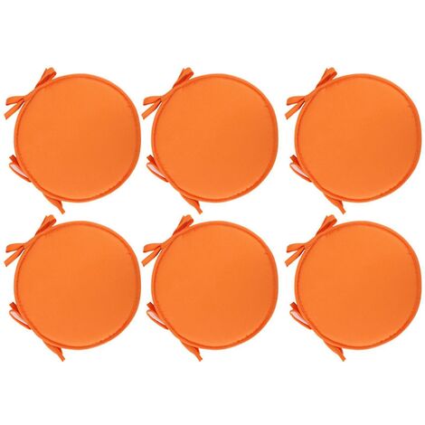 Cushions Patio Home Indoor outdoor Chair Pads Round Seat Thickened Dining Chair Orange Red,2pcs