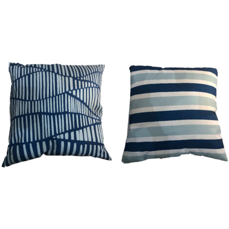 CUSINO STRIPE 60X60CM BIANCO / BLU.
