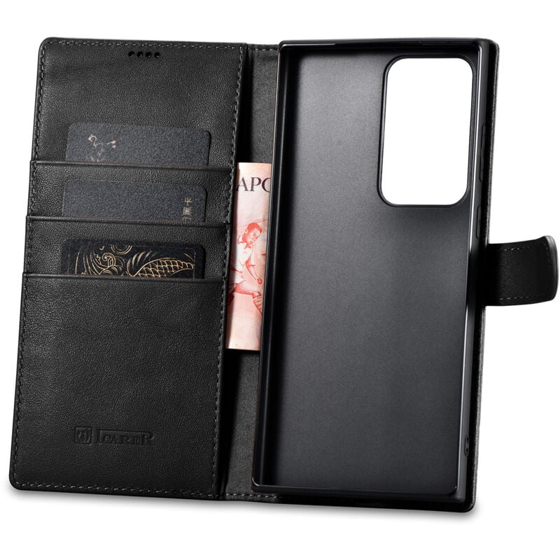 Image of Custodia a portafoglio in pelle per Samsung Galaxy S23 Ultra Wallet Case, nera