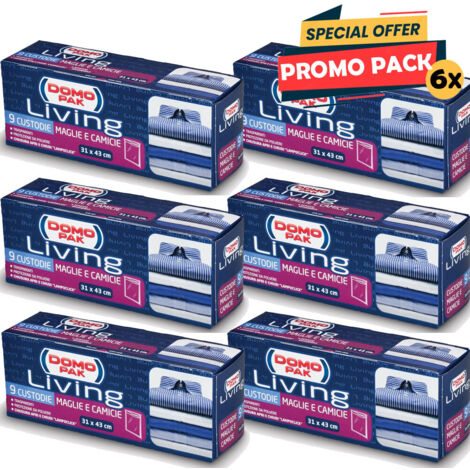 Custodia camicie domo pack impermeabile trasparente 9 pezzi