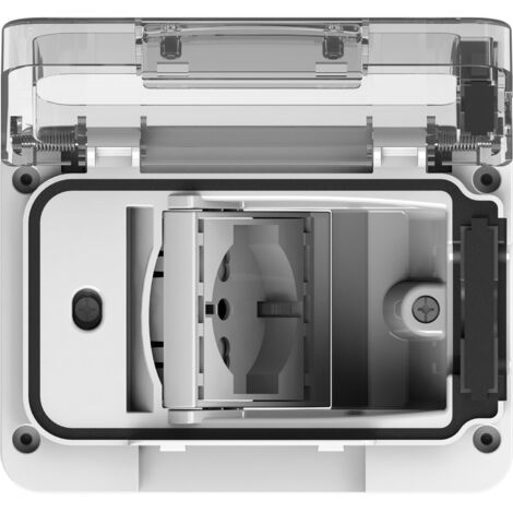 Custodia da esterno IP55/IP66, 3 moduli, bianco, serie E, con presa schuko - 4Box Wide 4B.W.01.015