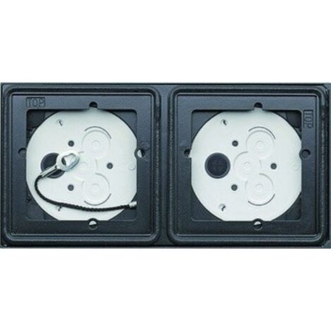 CUSTODIA GIRA PER MONTAGGIO DA SUPERFICIE 2 MODULI 1 X 2 ANTRACITE 5502910